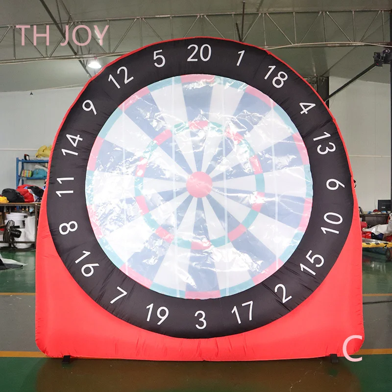 fast air ship to door! 1.8m 6ft high big inflatable soccer foot dart board,cheap throw dart inflatable games for sale