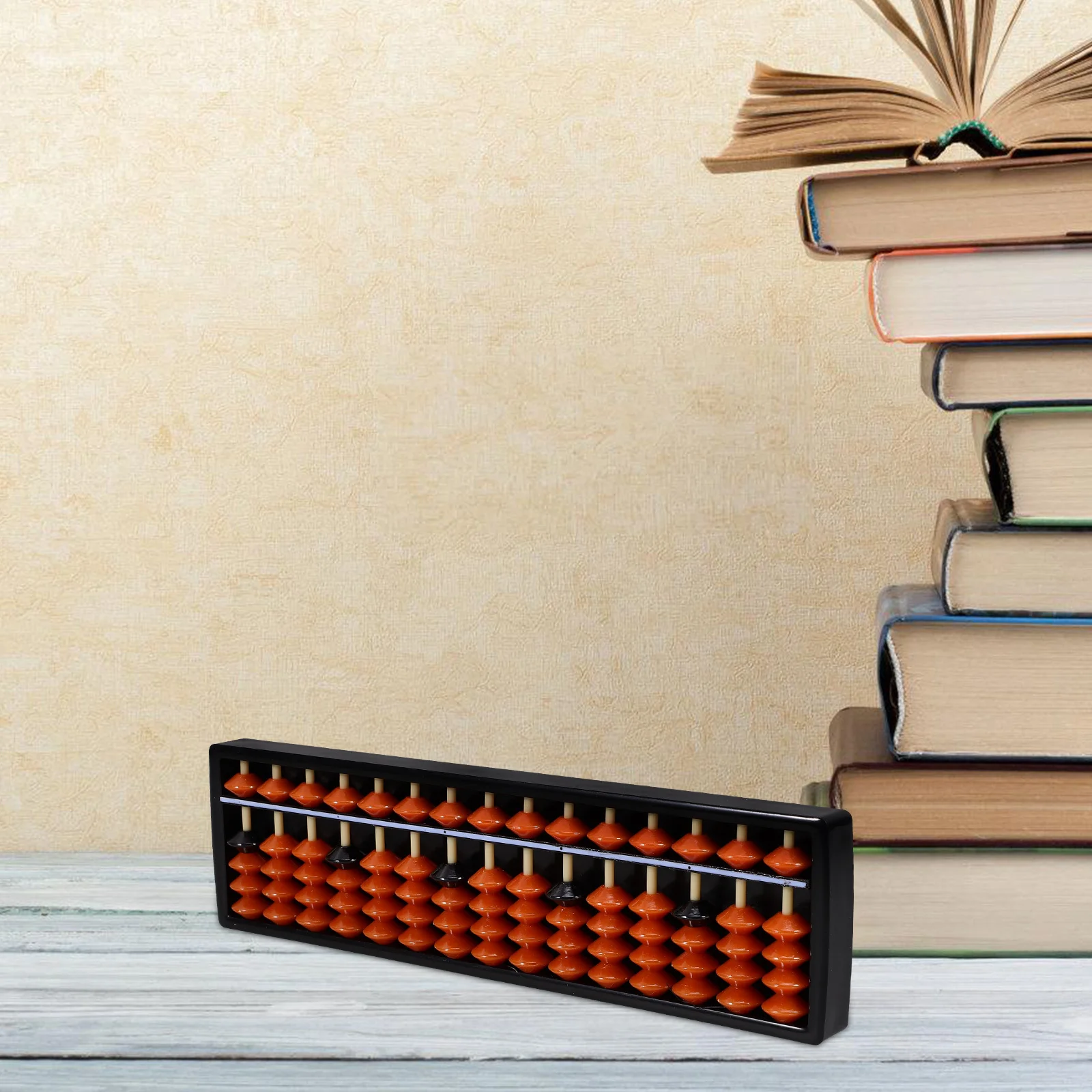 

Chinese Abacus 5-Beads Math Learning Tool For School Home Use Arithmetic Calculating Device Office Electronic Supply