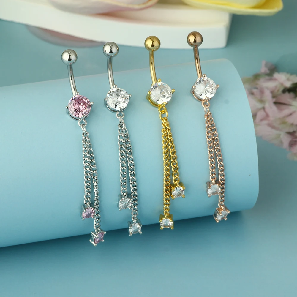 Fashion Crystal Belly Button Rings Sun Flower Navel Piercing Ring Barbell Sexy Dangle Navel Piercing Ombligo wholeasles