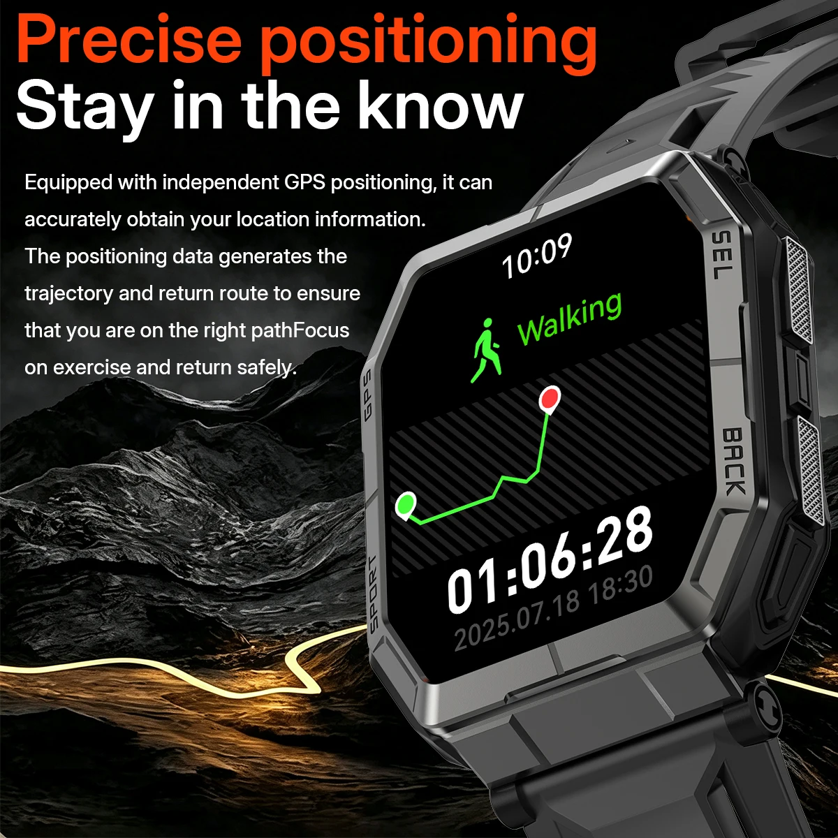 LIGE GPS 스마트 워치, 1000mAh 배터리, - Altimeter Compass Watch 리뷰 및 가격