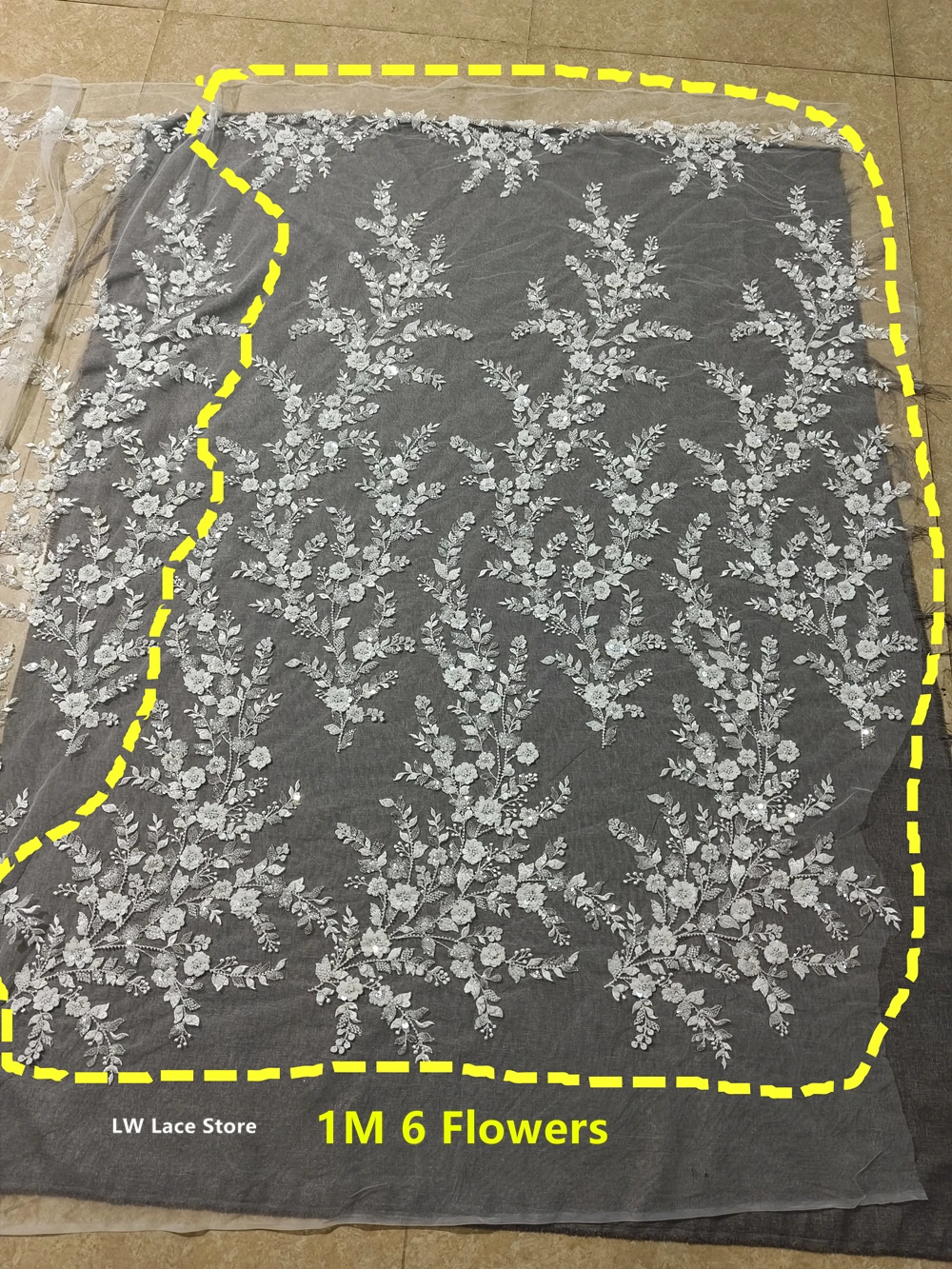 

Crystals Fabrics and Laces Off White Quality Beaded Fabric for Needlework Wedding Florals Lace Material 1Meter Price 2023NEW