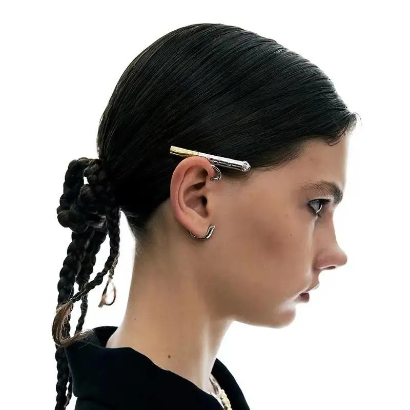1PC Men Hip Hop Ear Bones Clip Punk Vintage Rock Cigarette Ear Clip Stud Earrings For Women Girls Fashion Earring Jewelry