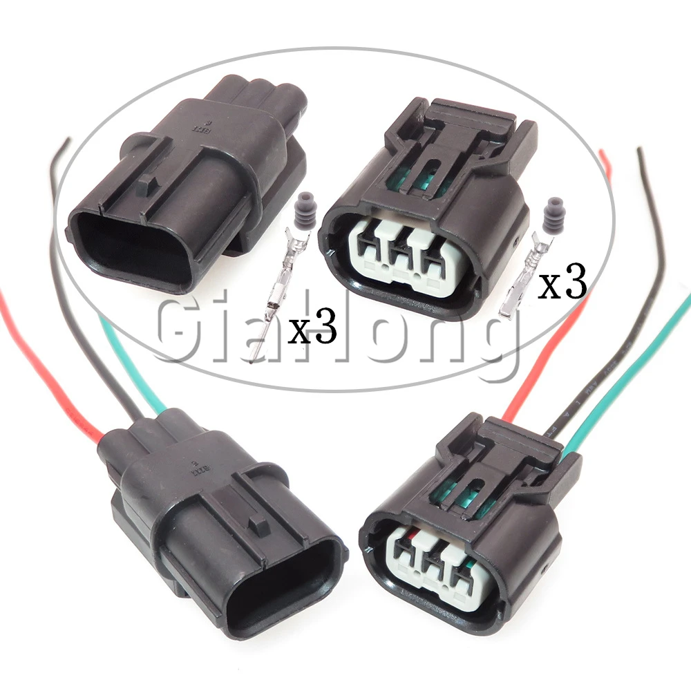 1 Set 3 Ways 6188-4739 Auto Starter Waterproof Connector Automobile Accessories 6189-0887 Car Ignition Coil Electric Wiring Plug