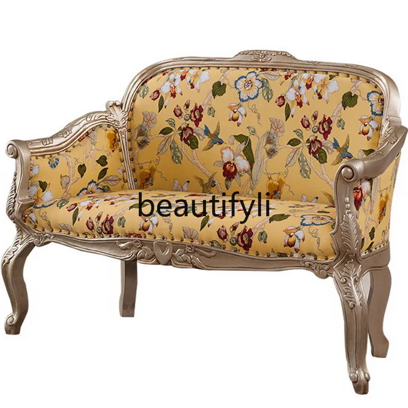 

Sofa chair wedding photo studio furniture living room double casual lover chair all solid wood couple chair