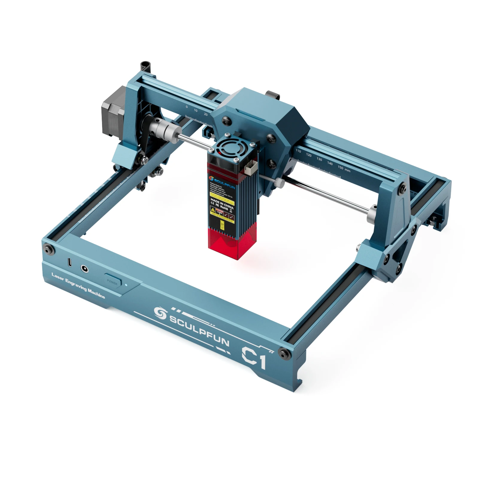 Sculpfun C1 3 واط حفارة ليزر صغيرة محمولة 150x130 مللي متر منطقة العمل LightBurn متوافق مع الخشب/الجلود/صنع الهدايا التوصيل والتشغيل