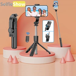 F01 Selfie Stick Tripod Phone Stand Portable Mini Tripod with Wireless Bluetooth for Android and Iphone Smartphone Shooting Vlog