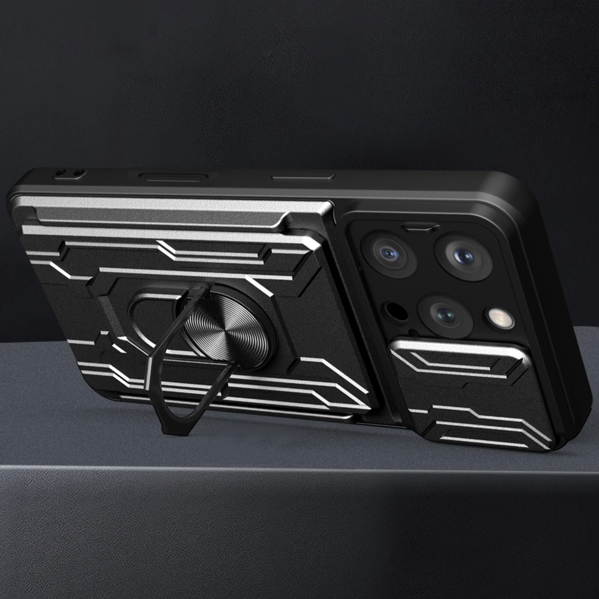 حافظة جديدة شديدة التحمل لهاتف آيفون 16 برو ماكس 15 بلس 14 13 12 مع جيب للبطاقات وحامل حلقي مقاوم للصدمات Fundas Coque Capa