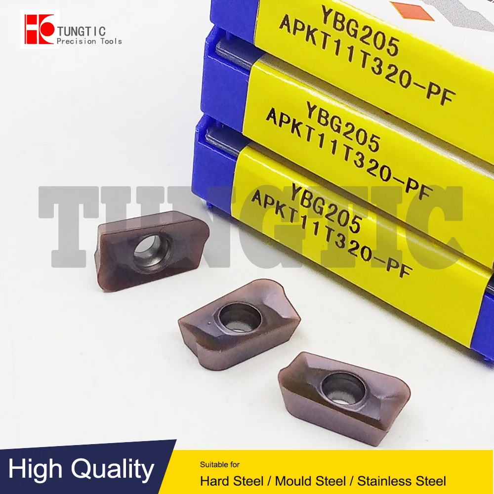 

APKT11T320-PF YBG205 APKT-PF ZCC Indexable Milling Inserts Carbide Cutter For CNC APKT11T320