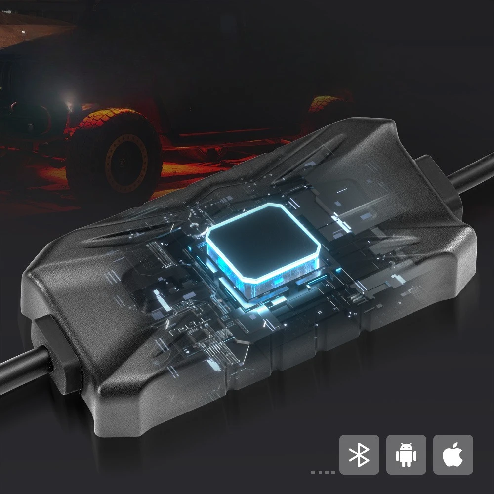 RGBW Car Chassis Light APP Control One To Four Car Music Ambient Light