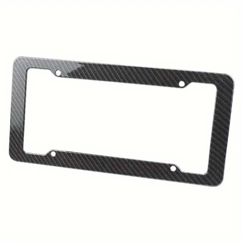 1pcs High quality carbon fiber texture universal US/California standard size license plate frame cover - automotive parts