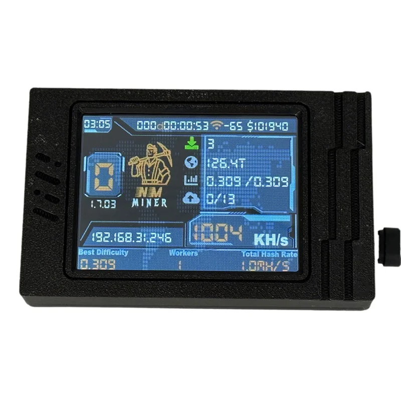 Nerdminer V2 MAX Solo Miner 1050KH/S BTC Crypto Miner 2.8 بوصة Smart Display Miner Nerdminer Win 3.125 BTC