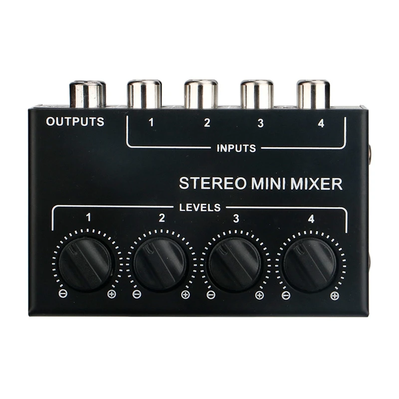 

Mini 4 Channel Passive Mixer Compact Musical Instrument CD Player Computer Stereo Hub Mixer