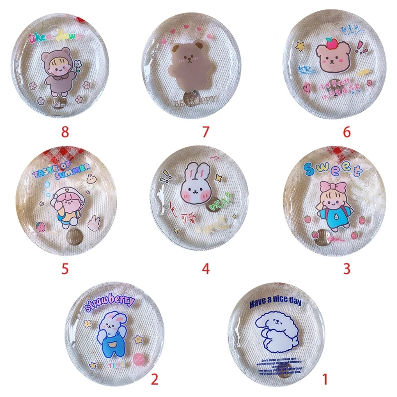 

Winter Reusable Mini Round Hand Body Warmer Cartoon Pattern Gel Liquid Heat Pack D0UE