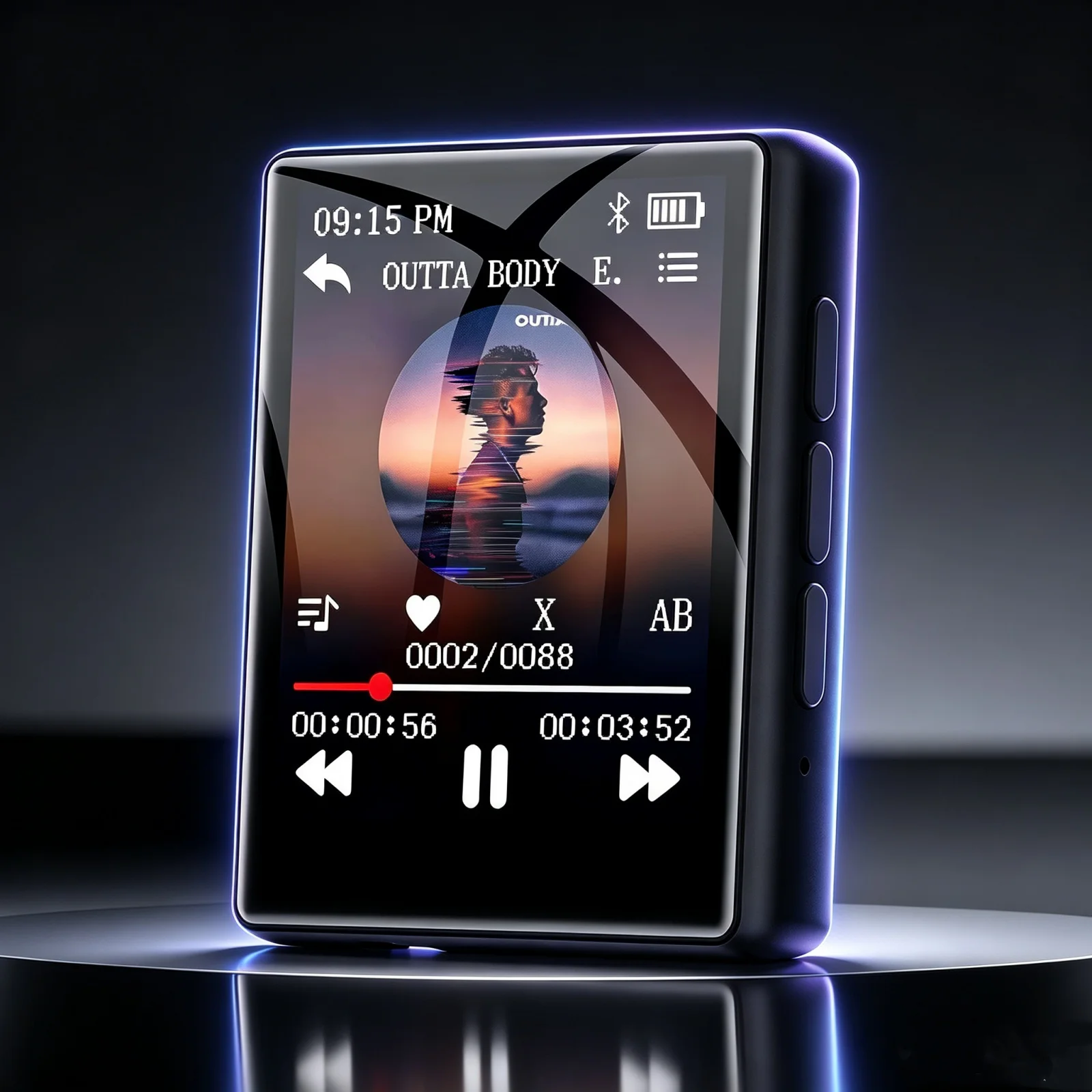 Diofox M5 64GB MP3 Player Bluetooth 5.3 1.8 Inch Touch Screen HiFi FM Radio E-book Voice Recorder 128GB Expandable Portable Gift