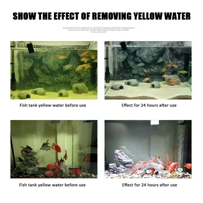 Fish Tank Water Quality Material Remove Purification Yellow Water Stain Water Purifier Supplies Removal Inhibit Algae Aquarium