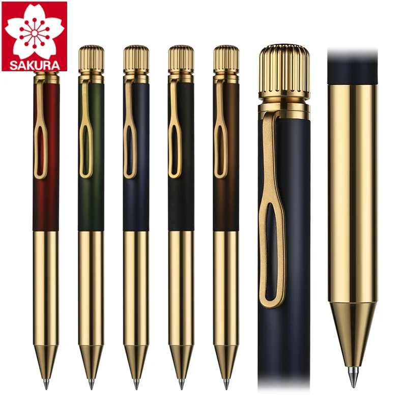 1p Sakura Craft-lab 001/002/003 Metal Press Gel Pen Water-based High-grade Brass Signature Pen/aluminum Stationary Ballpoint Pen