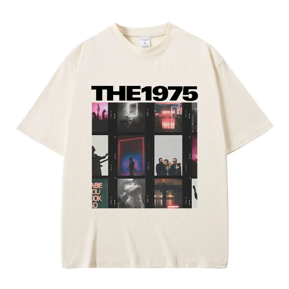 British Indie Alternative Rock Band The 1975 Graphic T-shirt Male Vintage Gothic T Shirts Men Women Casual Oversized Tshirt Tops