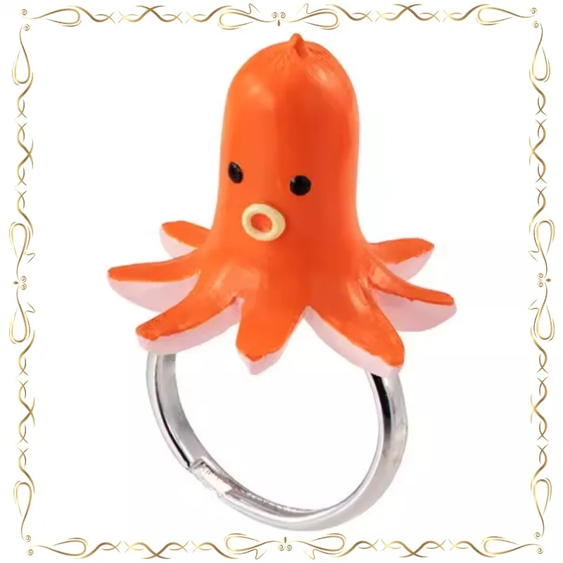 

Squid Balls Modeling Ring Gashapon Cute Childhood Memories Children's Day Gifts Action Figure Model Toys
