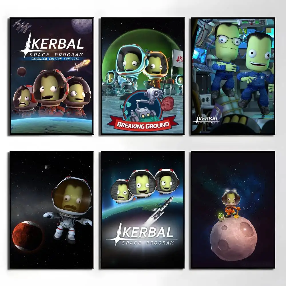Kerbal Space Program Breaking Ground Expansion Game Poster Sticker Print Waterproof Wall Art For Living Room Bedroom Home Decor