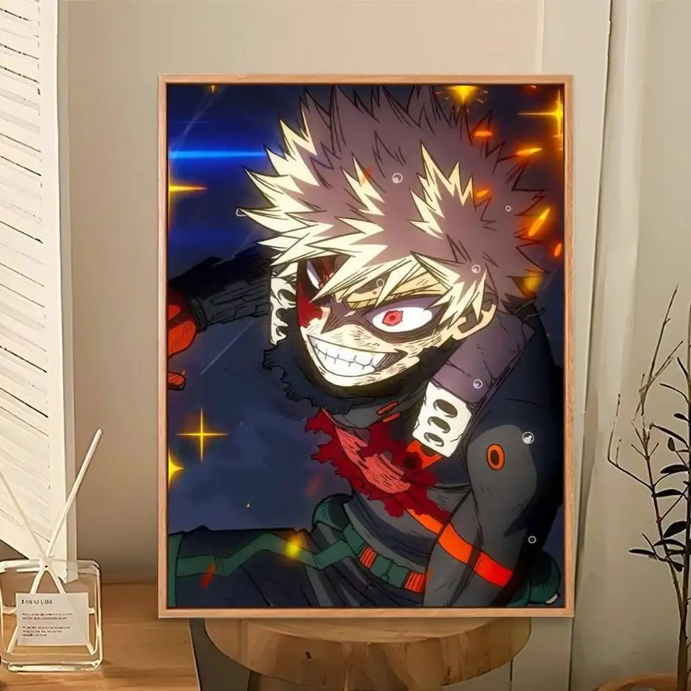 K-Katsuki Bakugo  Poster Perfect Space Sticker Self Adhesive for Office Home Theater Wall Art Decor Fancy Gift