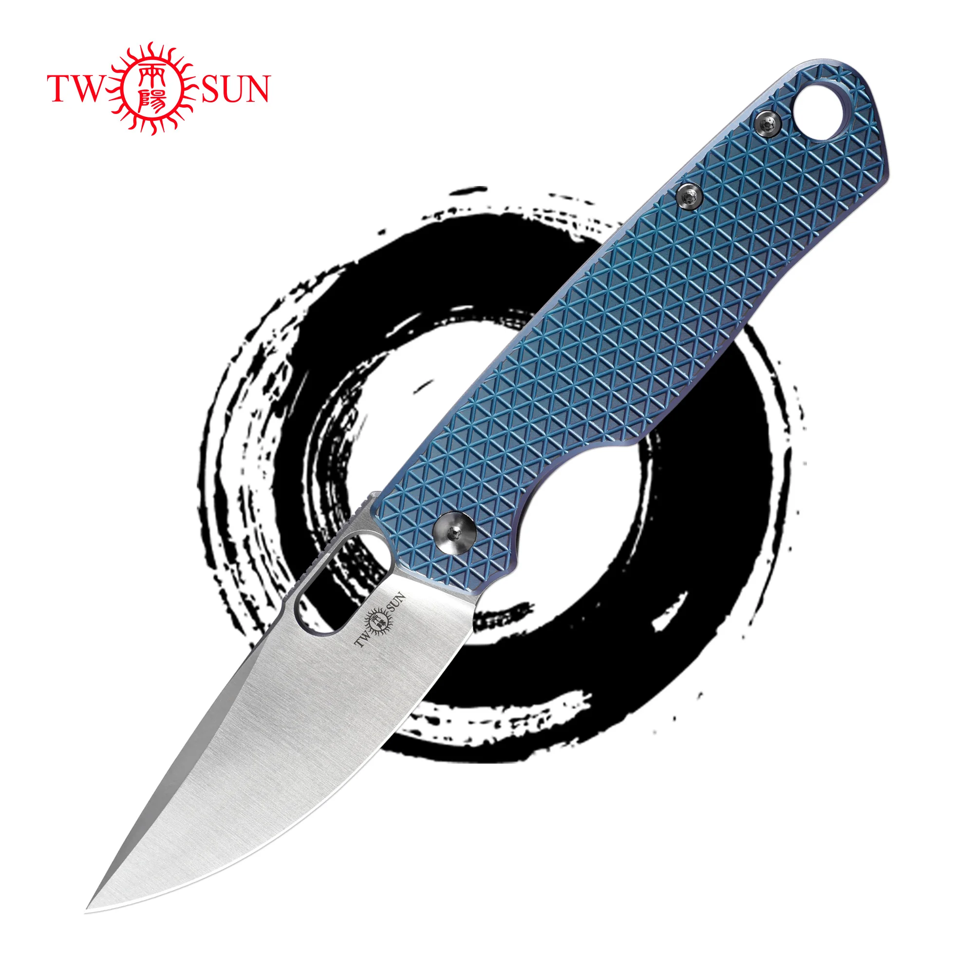 TowSun TS430 Quality Folding Knife Jackknife N690 Titanium Handle Pocketknives Professional Hunting Outdoor EDC Hand Tools