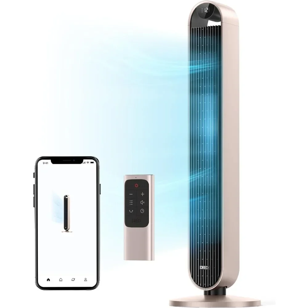 

l # Smart Tower Fan Voice Control, 120° Oscillating Fan Works with Alexa/Google/App/Remote, 42 Inch, 25dB Quiet DC Bladeless