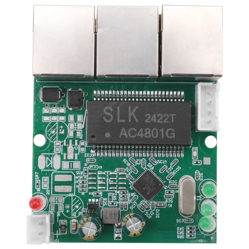 

AU61-Fast Switch Mini 3 Port Ethernet Switch 10 / 100Mbps Network Switch Hub Pcb Module Board For System Integration Module