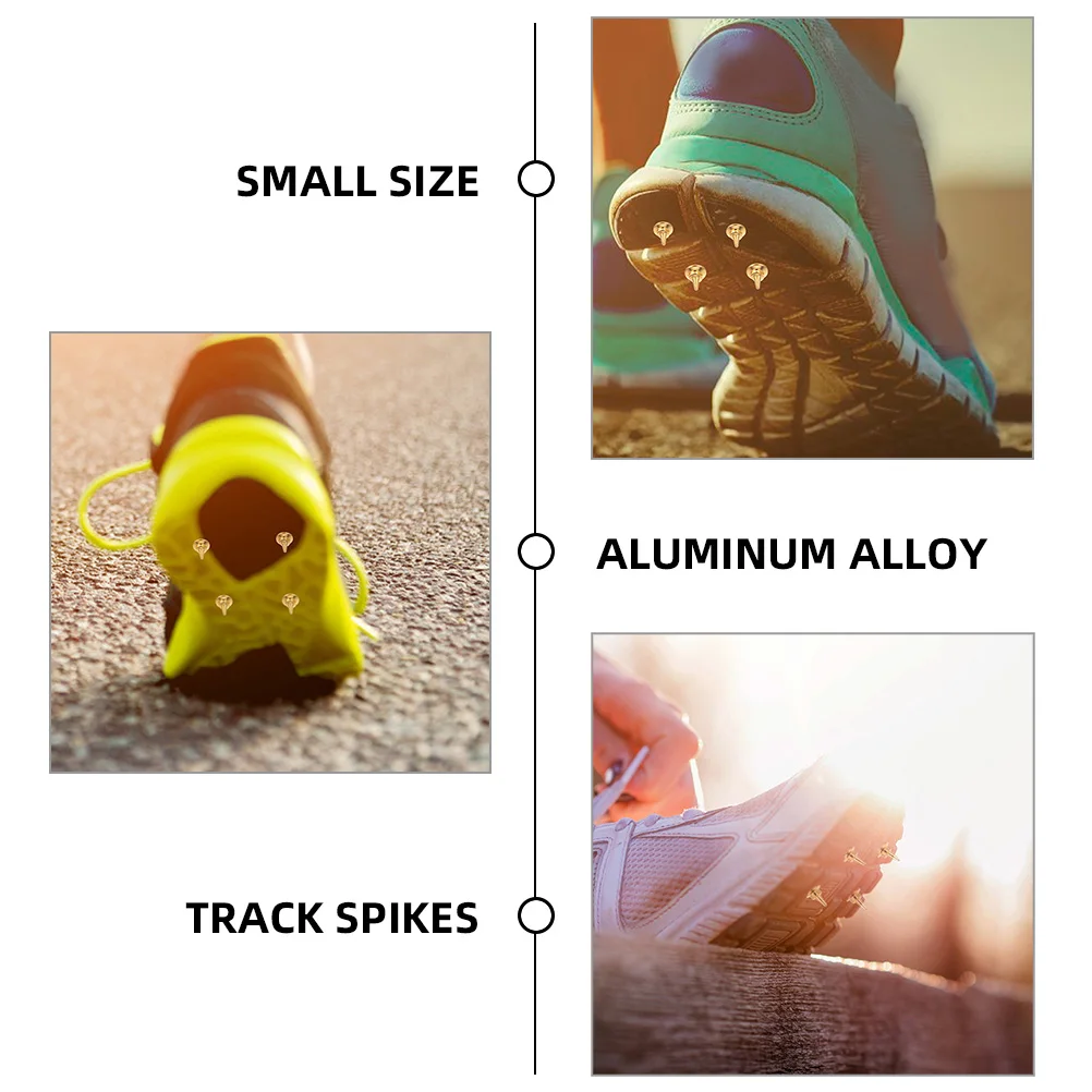 

48 Pcs Spikes Replaceable Golden Aluminum Alloy Running Women's