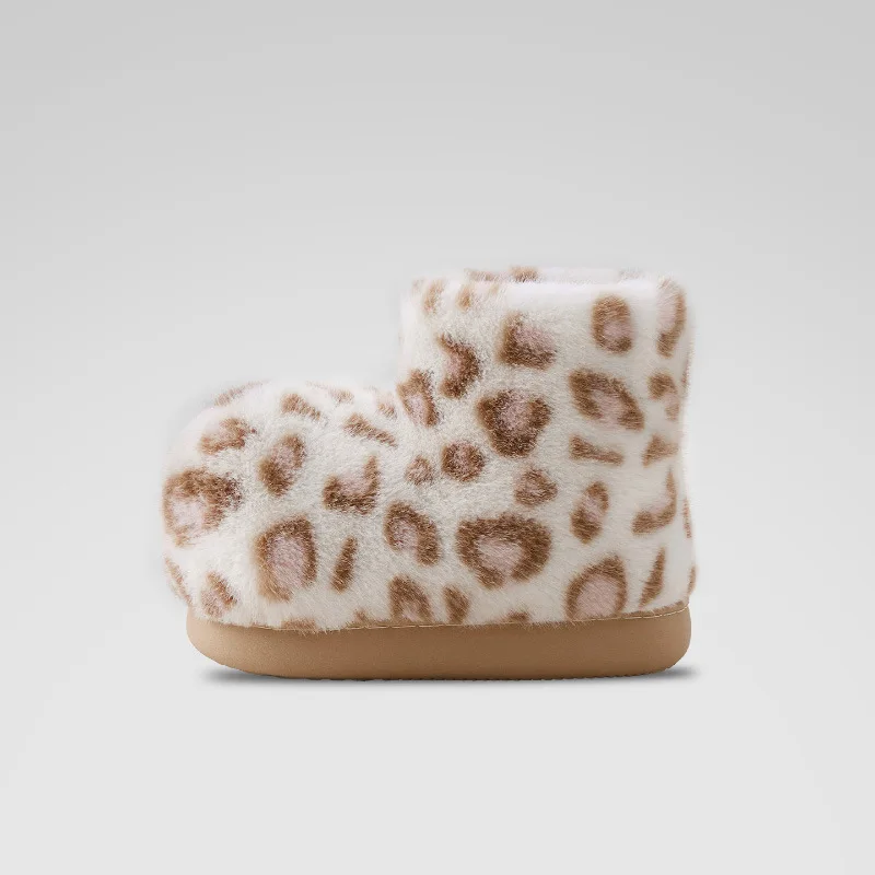 

Fashion Cotton Boots Women Winter Indoor Warm Couple Thick Plush Heel Cotton Slippers Men Outdoor