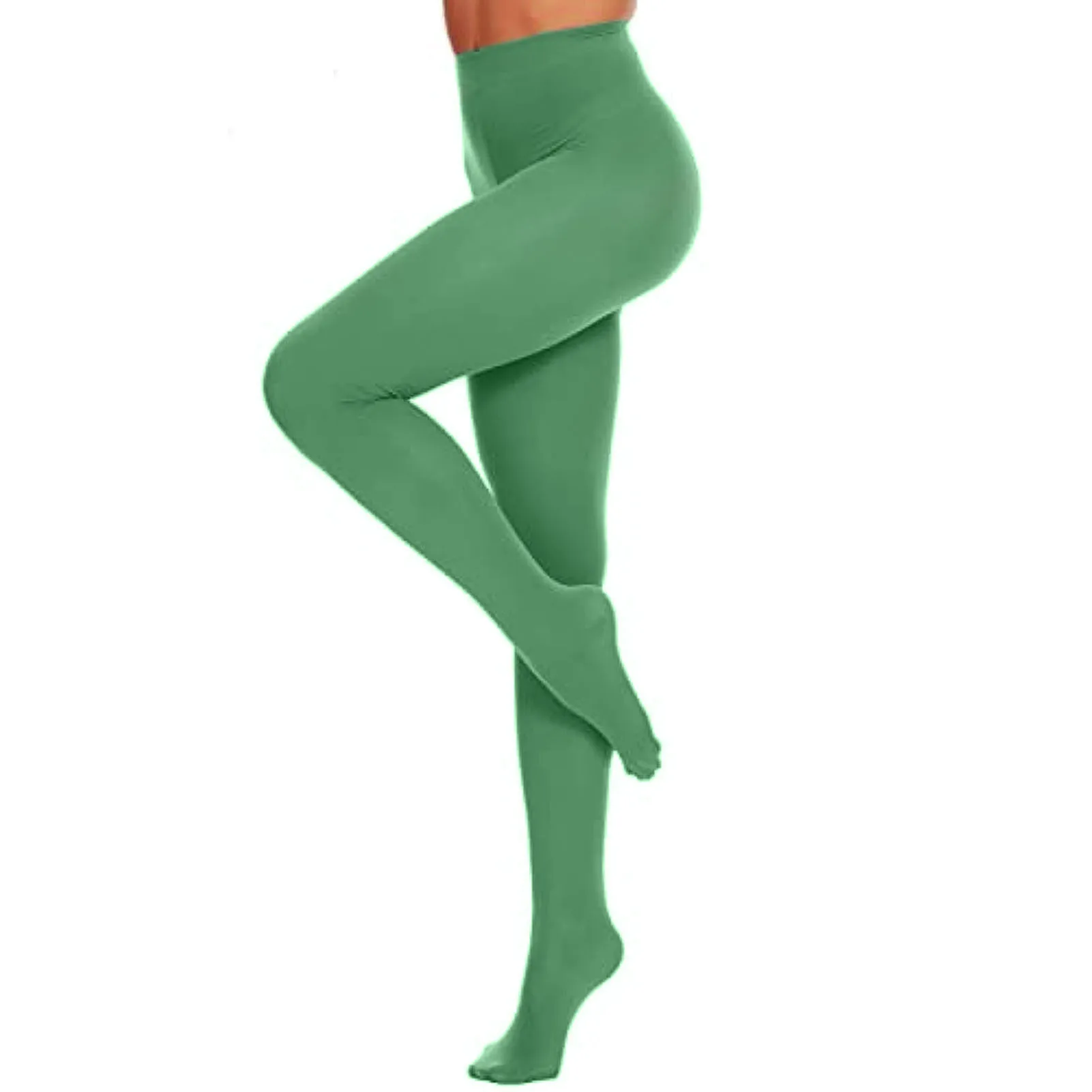 Pantimedias elásticas gruesas para mujer, pantalones ajustados y cálidos, medias altas hasta el muslo, Sexy, color negro, Invierno