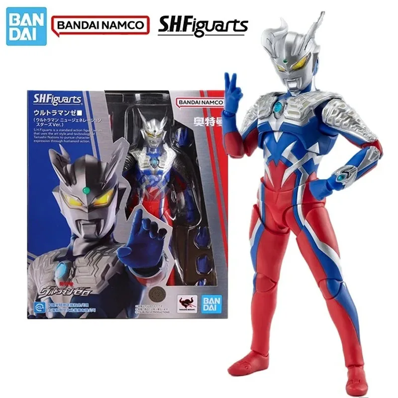 

Bandai оригинальный комплект модели Ultraman, аниме-фигурки SHF Ultraman Zero, нового поколения, экшн-фигурка, коллекция, модель для мальчиков, игрушки, подарки