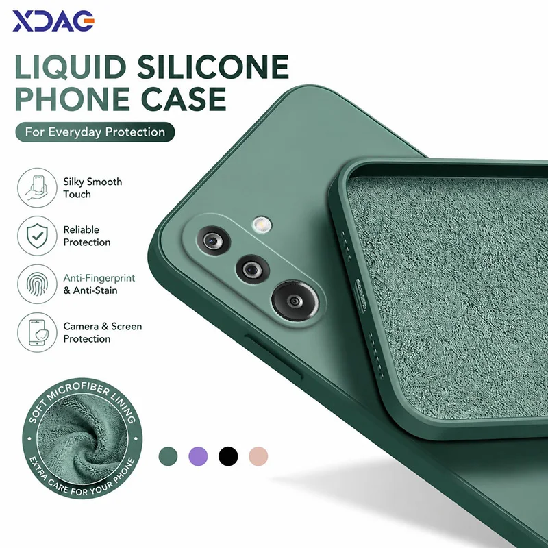 Original Candy Fashion Cases Covers for Samsung Galaxy M06 M16 M36 M56 5G Global Soft Square Liquid Silicone Phone Armor Housing