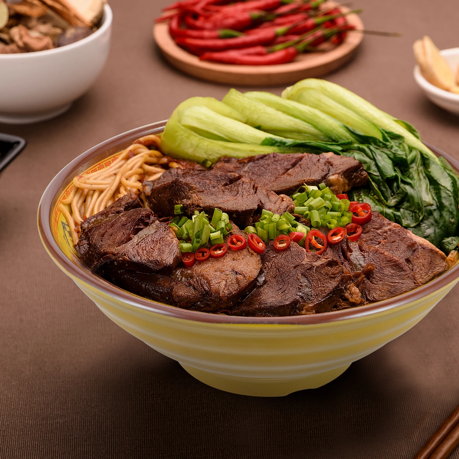 

Ramen Salad Bowl Melamine Tableware Bowls Food Grade Material Easy Clean Japanese Container Kitchen Barware