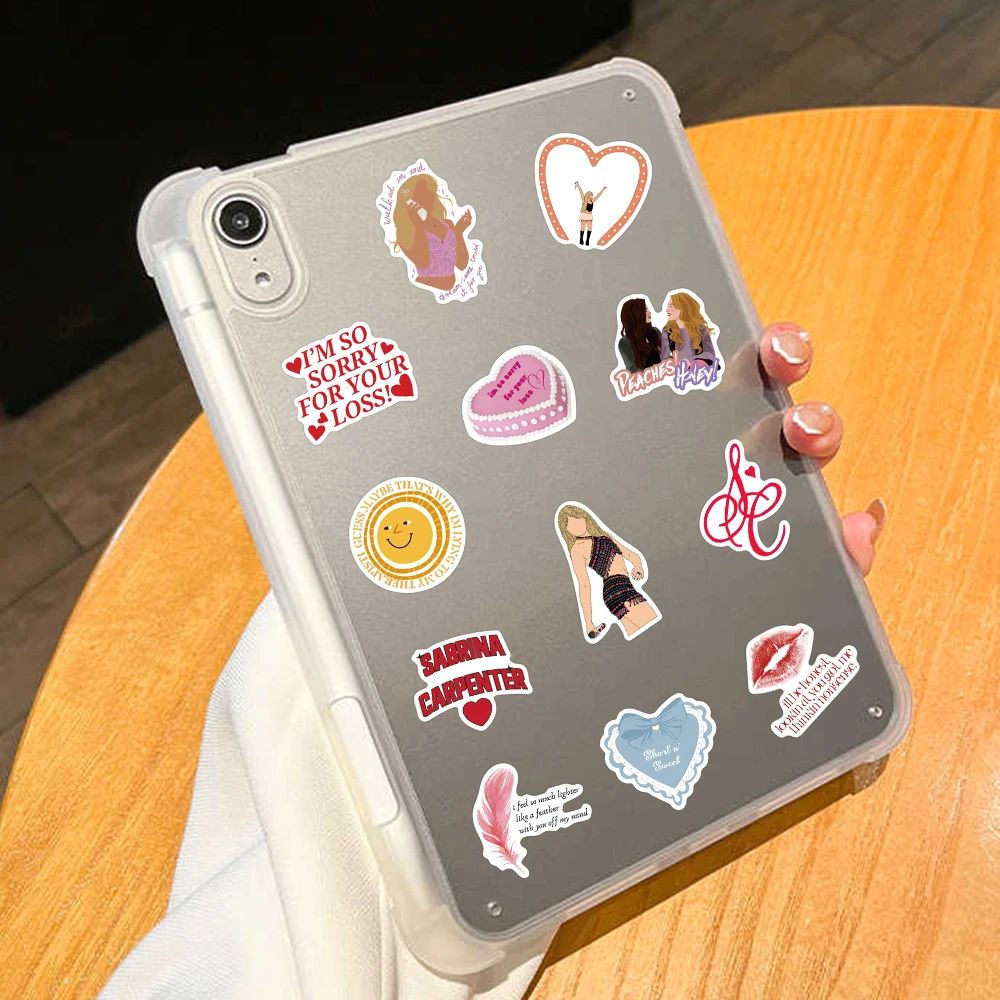 50 قطعة ملصقات نجار سابرينا كول الكرتون المغني ملصق مائي DIY كتيب الهاتف المغلف الأمتعة الغيتار الثلاجة ملصقات الزخرفية #6