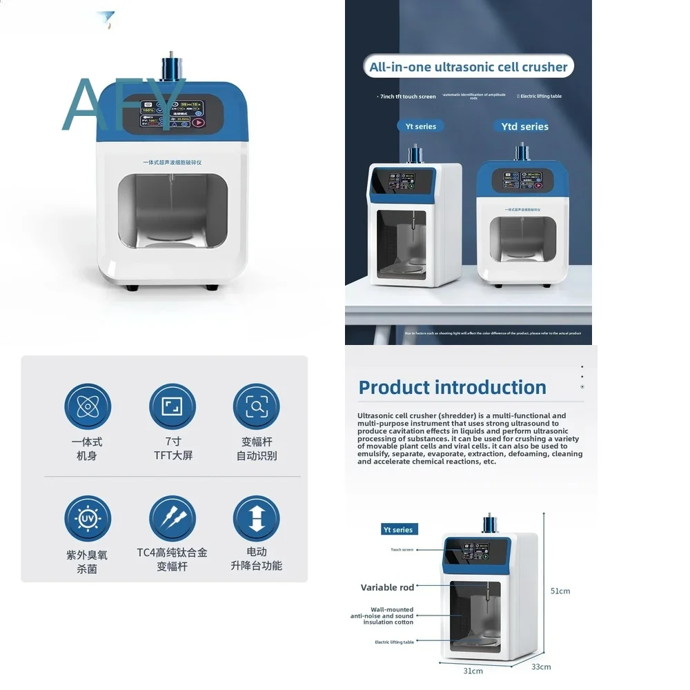 Ultrasonic Cell Disruptor for Lab Use JY92-IIN Series Homogenizer Sonicator Crusher Dispersion Equipment for Biological
