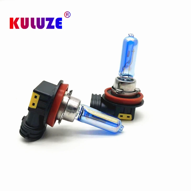 

2pcs H8 Halogen Bulb Crystal Super Bright White Car HeadLight Bulb H8 55w Halogen Lamp Car Light Fog lamp Source