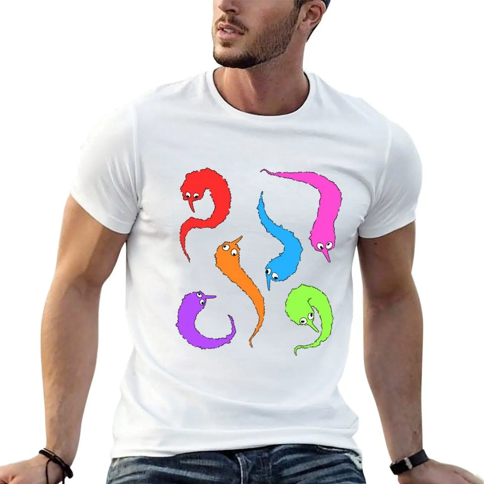 worm on a string party T-Shirt boys animal print luxury designer mens t shirt graphic