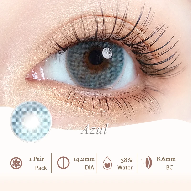 Natural Color Lens Eyes 1Pair Lenses Colored Contact Lenses for Eyes Big Eye Lenses Color Lenses Eye Makeup Visual Click