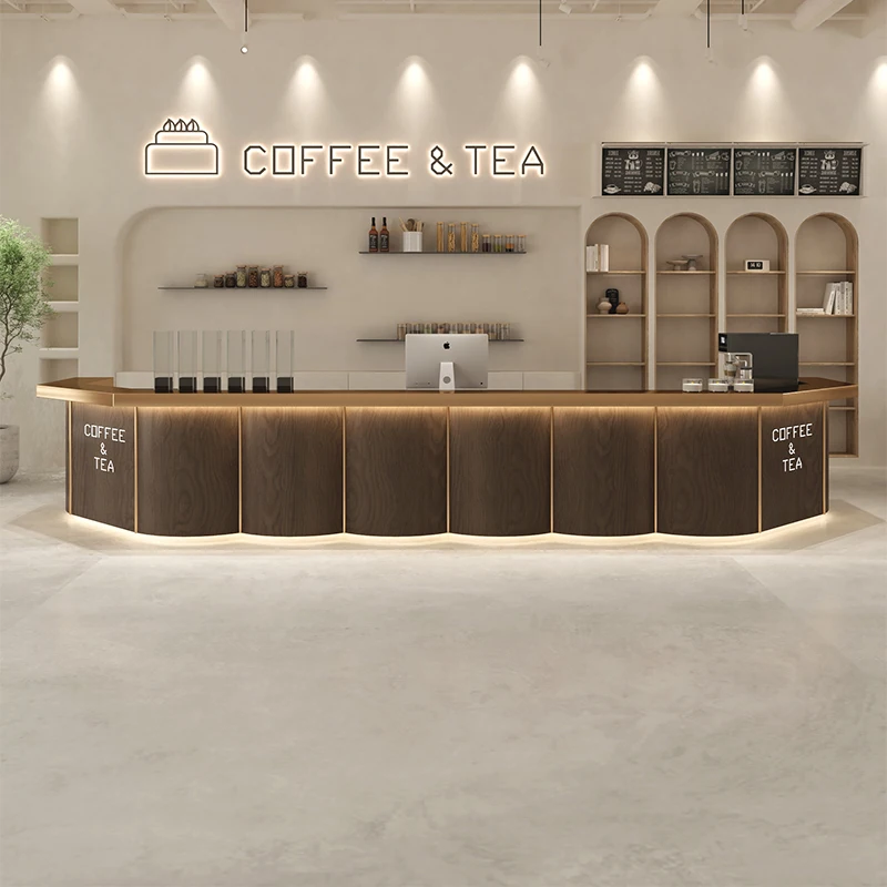 

Restaurant Front Desk Reception Counter Design U Shape Reception Desk Beauty Salon Business Mostrador Recepcion Office Furniture