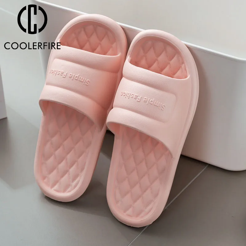 Man Woman Indoor Slippers Soft Sole Thick EVA Non-slip Flip Bath Slippers Summer Home house Cloud Indoor Bathroom Slippers TX007