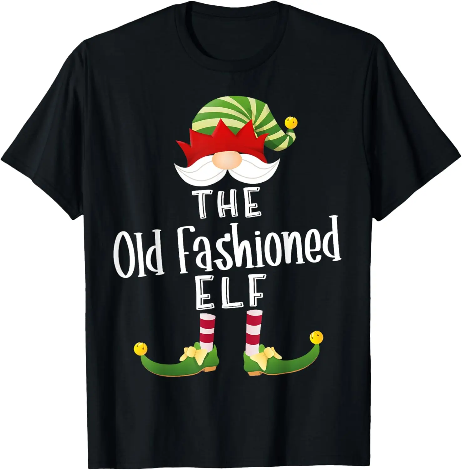 Old Fashioned Elf Group Christmas Funny Pajama Party T-Shirt