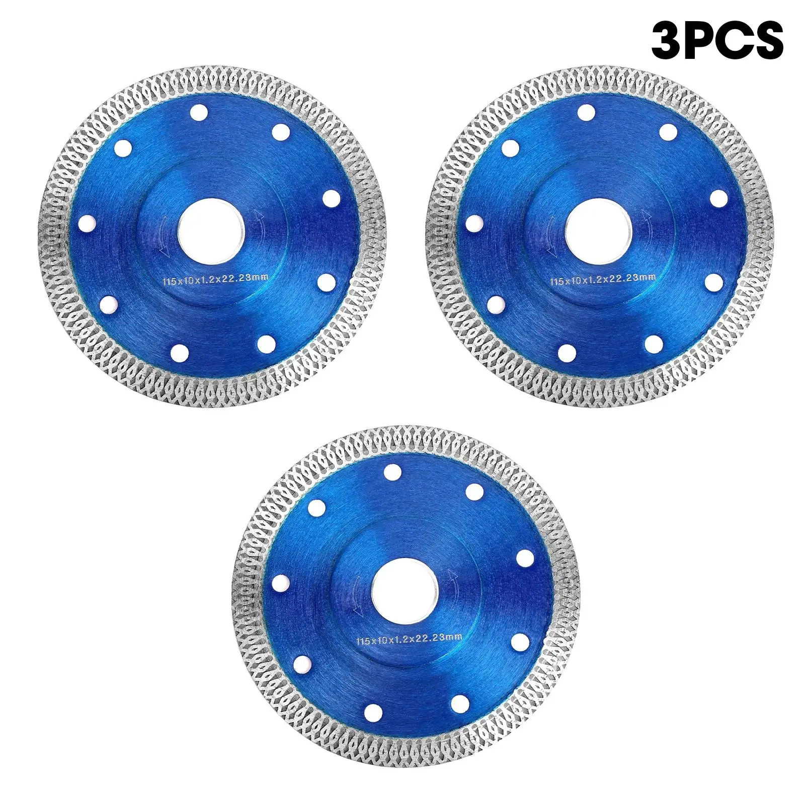 3pcs Ultra Thin Diamond Cutting Blades 115mm/4.5