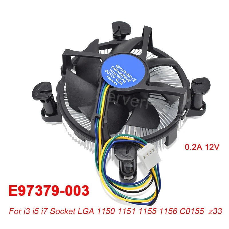 With 90mm CPU Fan Aluminum Heatsink for Intel E97379-003 Core i3/i5/i7 Socket LGA1150/1155/1156 4Pin Quiet Heat Sink