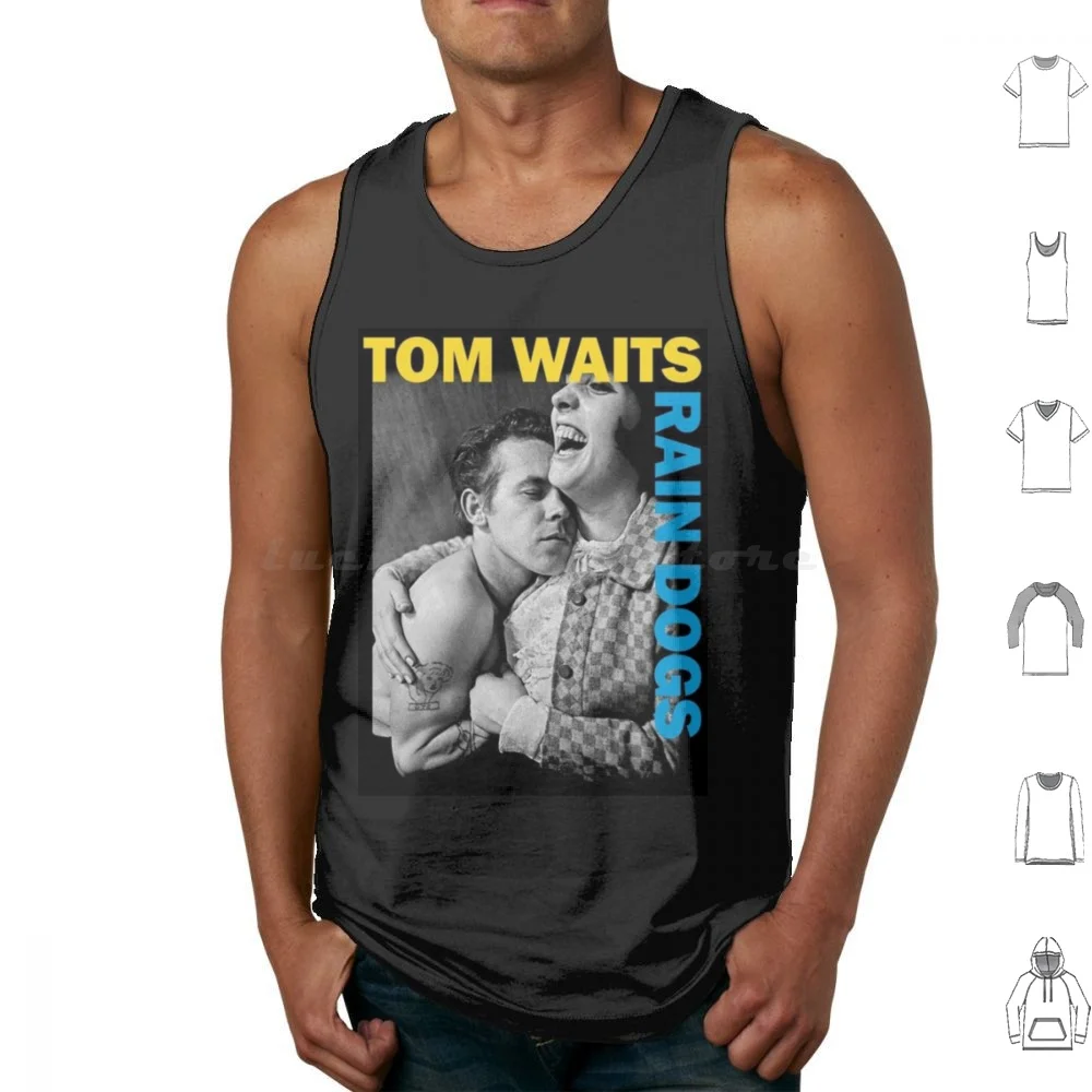 Tom Waits Rain Dogs Essent Tank Tops Print Cotton Tom Waits Tom Waits Graphite Music Microphone Nick Cave Bob Dylan