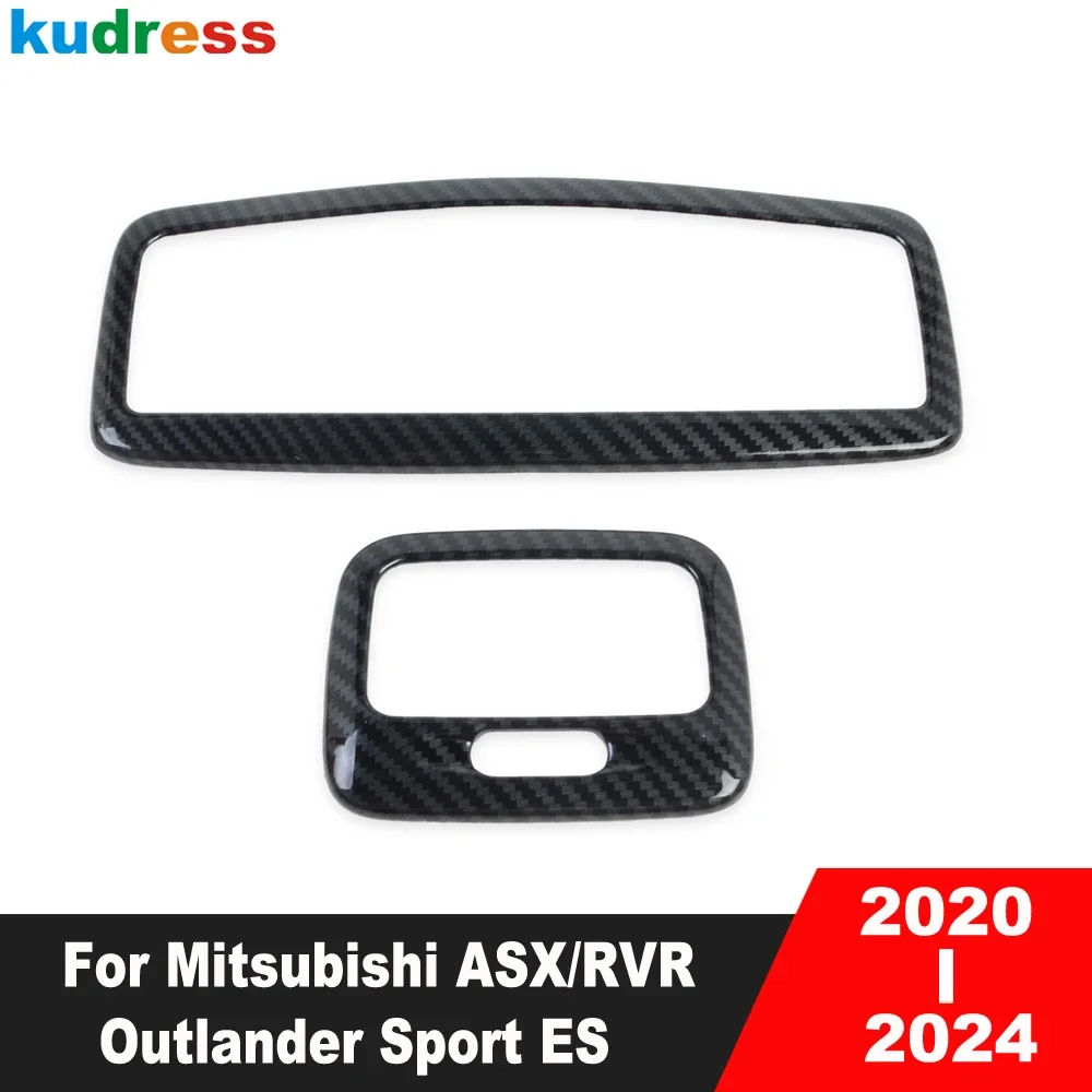 

Для Mitsubishi RVR/ASX/Outlander Sport ES 2013-2024 автомобильная передняя и задняя крыша из углеродного волокна, лампа для чтения, накладка, аксессуары