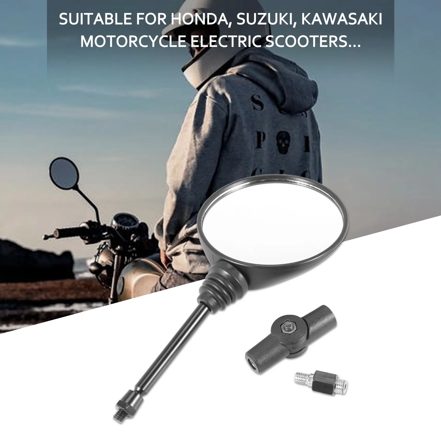 Universal Motorcycle Folding Mirror Motorbike Street Bike Side Mirrors Rearview Scooter Mirror 8/10Mm For Honda Suzuki Kawasaki