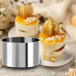 2/3/4Pcs Stainless Steel Round Cake Ring Mold Set Cake Decoration Tools Cupcake Mousse Pastry Baking Mould Tools Cooking Rings