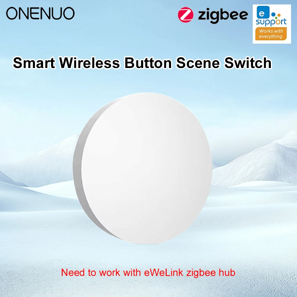 Zigbee3.0 Smart Push Button Wireless Switch Include Battery Remote Control Automation Scenario Switch Work with Ewelink Gatway