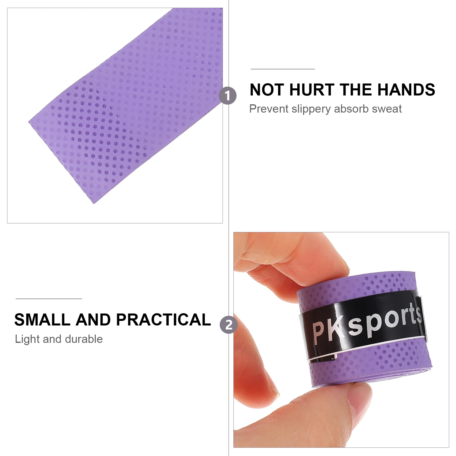 

2 Pcs Drumstick Anti Sweat Bands Water Viscous PU Tape Drum Set Wraps Sweat Absorbent Drumming Accessories Light