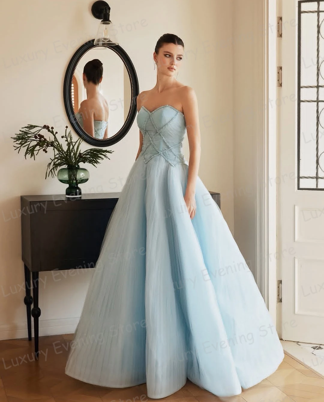 Ruffles Evening Dresses Sexy Woman's A Line Backless Sweetheart Prom Gowns Fashion Fluffy Vestidos De Novia Customized 2026 Gala